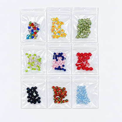 Glückskugeln für runde/geformte (6mm) Perlen